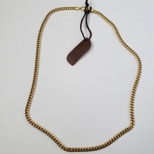 Matteo Made in Italy Yellow Gold Plate Sterling Silver Chain Necklace 22”